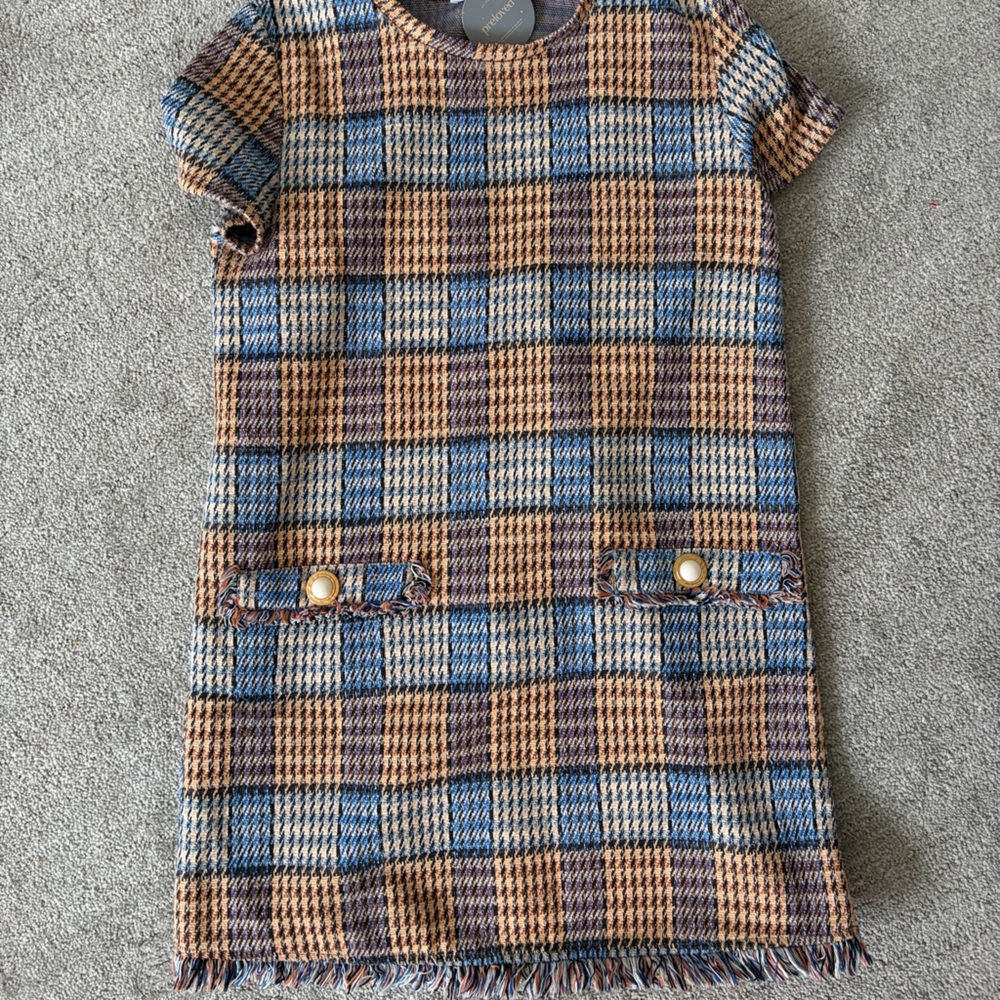 Zara Multicolor Textured Dress with Pockets